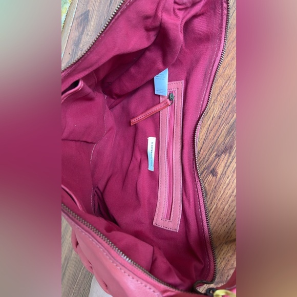 NWT anthropologie Braided leather Red Shoulder Bag - Picture 8 of 9